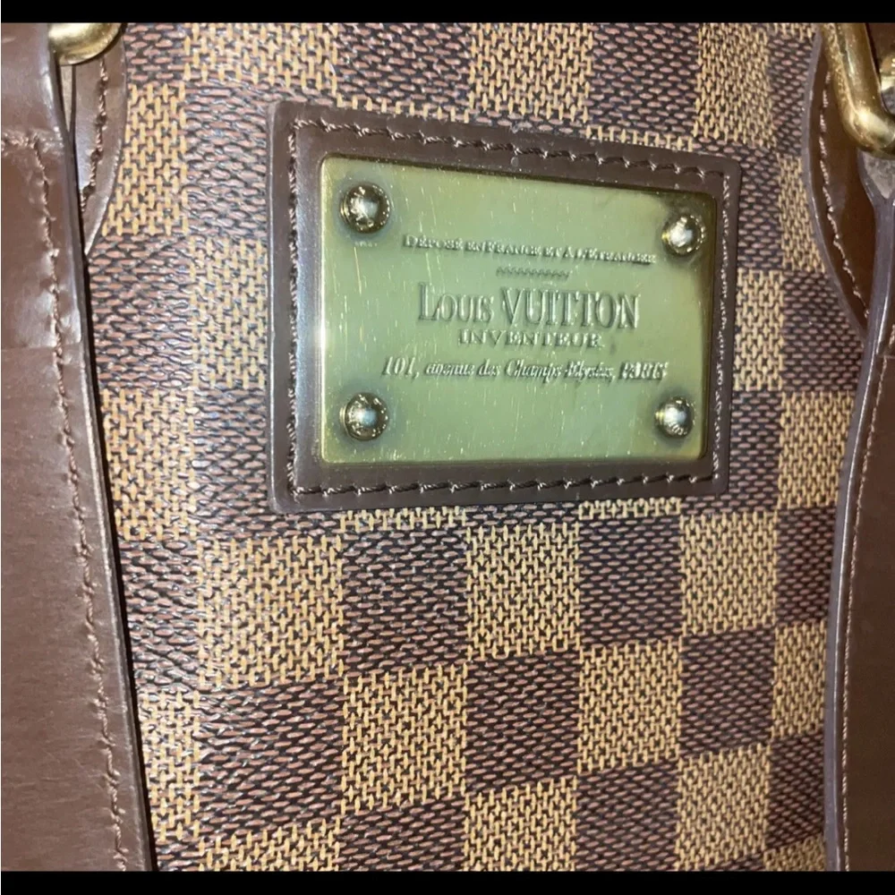 Slightly used  Louis Vuitton Damier Hampstead PM Tote bag N51205 Ladies Ebene - Picture 2 of 8